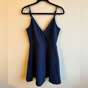 Navy Skater Dress (L)